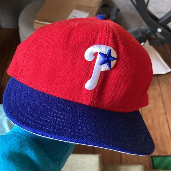 New Era Phillies wool baseball hat cap 59/50 only cap worn on field Philadelphia - Picture 12 of 17